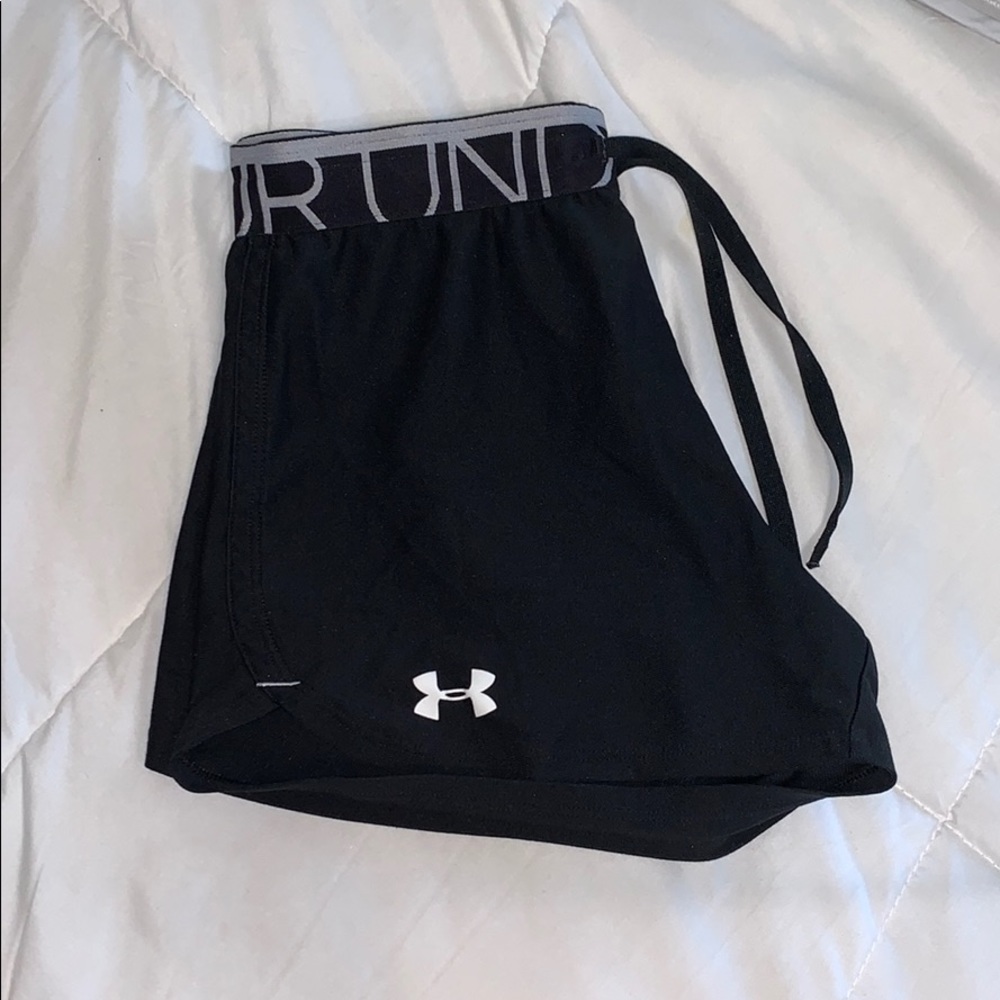 Under Armour black running shorts